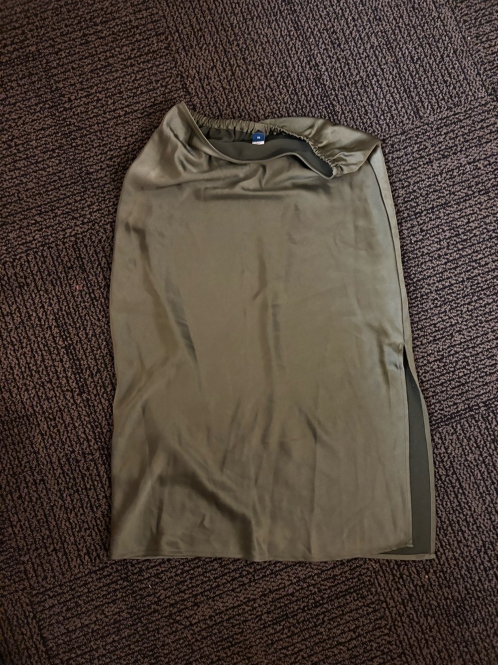 Old Navy Sage Green Satin Midi Slip Skirt